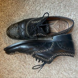 Vintage Massimo Dutti Leather Studded Oxfords